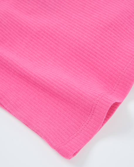 Top fille en maille avec fines bretelles croisées Rose 4 - vertbaudet enfant 