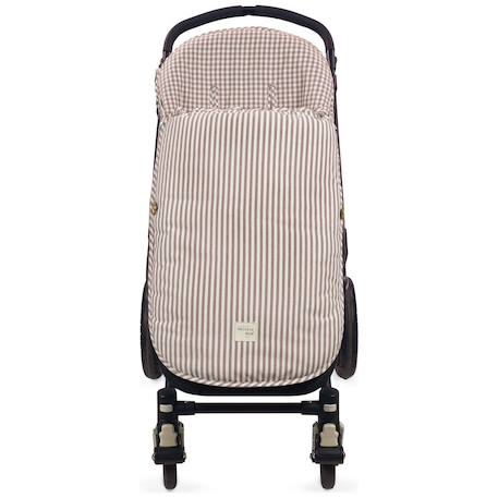 Chancelière mi-saison praliné vichy rayures moka tog 2,5 Marron 1 - vertbaudet enfant 