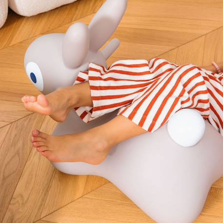 Ballon sauteur hoppi lapin bleu Beige, blanc+Bleu 4 - vertbaudet enfant 