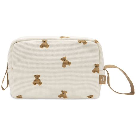 Trousse de toilette little waffle mini teddy bear Ecru, marron, noir 2 - vertbaudet enfant 