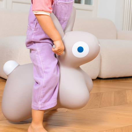 Ballon sauteur hoppi lapin bleu Beige, blanc+Bleu 3 - vertbaudet enfant 
