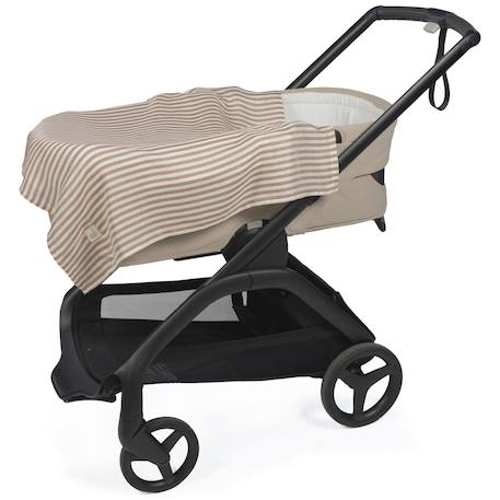 Set 2 langes praliné vichy rayures moka (70x70 cm) Marron 4 - vertbaudet enfant 