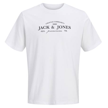 T-shirt garçon manches courtes blakevin Blanc+Noir 1 - vertbaudet enfant 