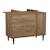 Commode 3 tiroirs et 1 porte avec détail imitation bois texturé et pieds bois - mokka Marron 5 - vertbaudet enfant 