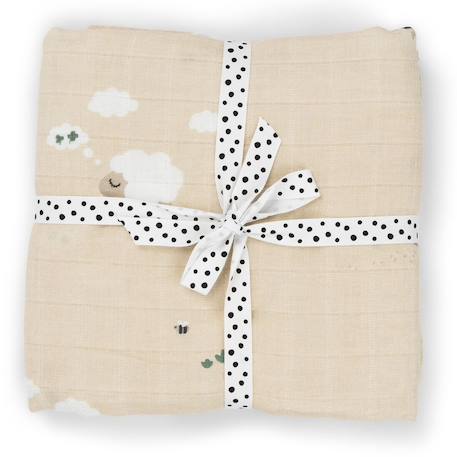 Maxi lange tiny farm sable (120x120 cm) Bleu+Sable 3 - vertbaudet enfant 