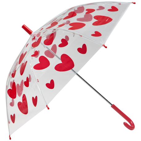 Parapluie cœurs rouges Transparent, rouge 1 - vertbaudet enfant 