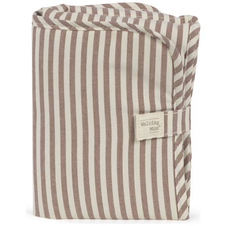 Tapis à langer praliné rayures moka Marron 1 - vertbaudet enfant 
