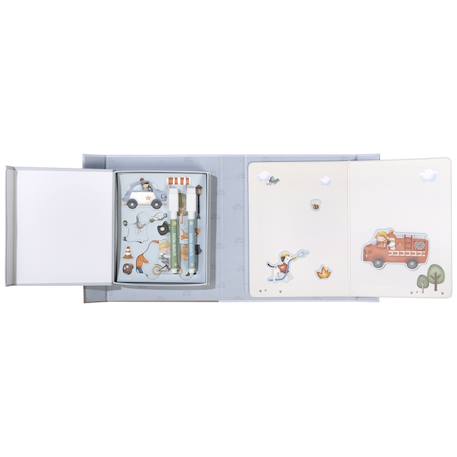Livre de dessin magnétique jim véhicules Bleu 1 - vertbaudet enfant 