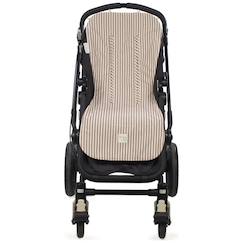 Puériculture-Assise pour poussette praliné rayures matcha