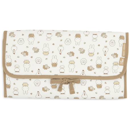 Tapis à langer nomade miffy family farm Ecru, marron, jaune 1 - vertbaudet enfant 