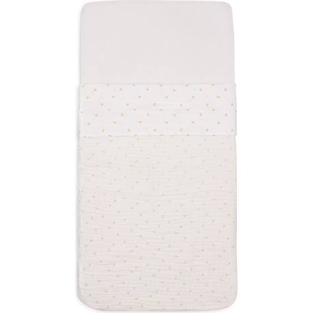 Drap de berceau en coton harvest (75 x 100 cm) Blanc, corail 1 - vertbaudet enfant 