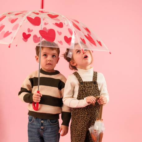 Parapluie cœurs rouges Transparent, rouge 2 - vertbaudet enfant 