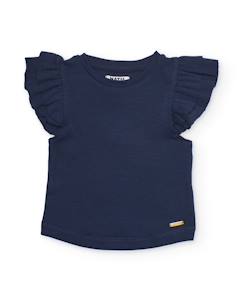 -Top fille en maille côtelée