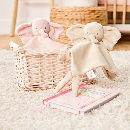 Doudou attache sucette fanfan l'éléphant sable Beige 2 - vertbaudet enfant 