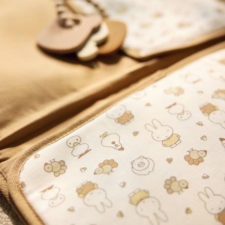 Tapis à langer nomade miffy family farm Ecru, marron, jaune 6 - vertbaudet enfant 