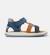 Sandales garçon cuir bicho twins Bleu marron 1 - vertbaudet enfant 