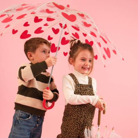 Parapluie cœurs rouges Transparent, rouge 4 - vertbaudet enfant 