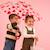 Parapluie cœurs rouges Transparent, rouge 4 - vertbaudet enfant 