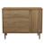 Commode 3 tiroirs et 1 porte avec détail imitation bois texturé et pieds bois - mokka Marron 2 - vertbaudet enfant 