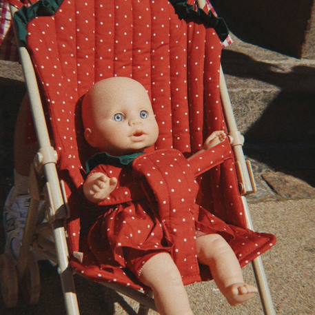 Poussette pour poupée fraise dot Rouge, blanc 5 - vertbaudet enfant 