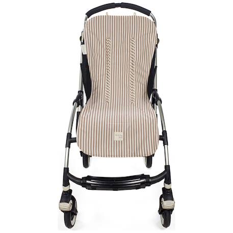 Assise pour poussette praliné rayures matcha Marron+Vert 4 - vertbaudet enfant 