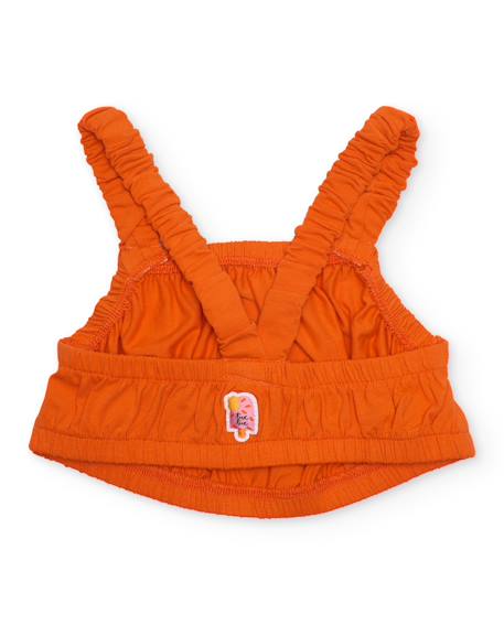 Top fille en maille avec détails en relief Orange 2 - vertbaudet enfant 