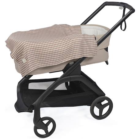 Set 2 langes praliné vichy rayures moka (70x70 cm) Marron 3 - vertbaudet enfant 