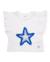T-shirt pour fille en maille avec étoile texturée Blanc 1 - vertbaudet enfant 