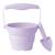 Seau pliable en silicone avec truelle – jouet de jardin et de plage souple et coloré bleu pastel+Light dusty purple+Midnight blue+Sage green+Vert menthe 4 - vertbaudet enfant 