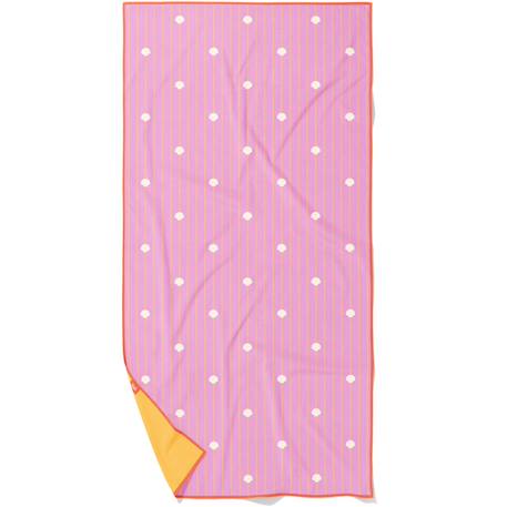 Serviette de plage 2 en 1 maison de poupées (140 x 70 cm) Jaune, violet, vert 2 - vertbaudet enfant 