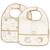 Lot de 2 bavoirs plastifiés miffy family farm Ecru, marron, jaune 1 - vertbaudet enfant 