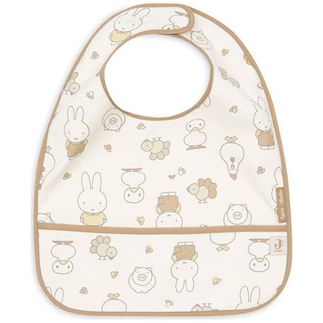Lot de 2 bavoirs plastifiés miffy family farm Ecru, marron, jaune 3 - vertbaudet enfant 