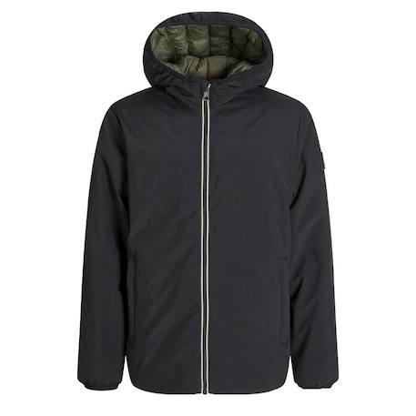 Doudoune garçon réversible à capuche brook Noir 2 - vertbaudet enfant 