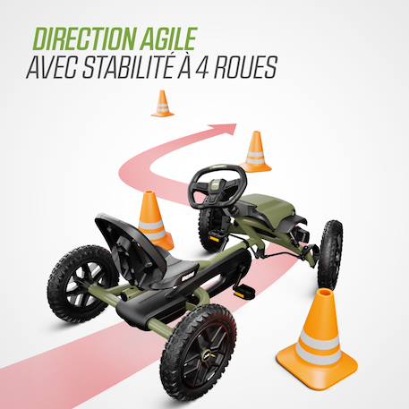 Kart à pédales enfants 3ans+,  Jeep Wrangler Green/black 4 - vertbaudet enfant 