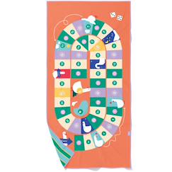 -Serviette de plage 2 en 1 jeu de l'oie (140 x 70 cm)