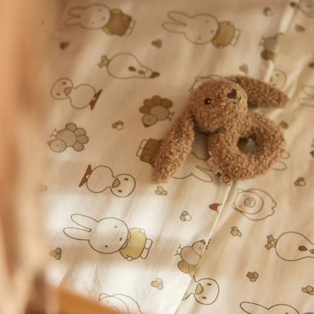 Housse de couette + taie d'oreiller miffy family farm (100 x 140 cm) Blanc, beige, marron 4 - vertbaudet enfant 