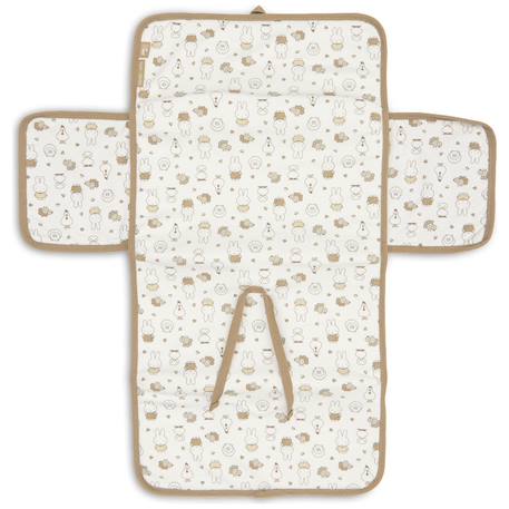 Tapis à langer nomade miffy family farm Ecru, marron, jaune 3 - vertbaudet enfant 