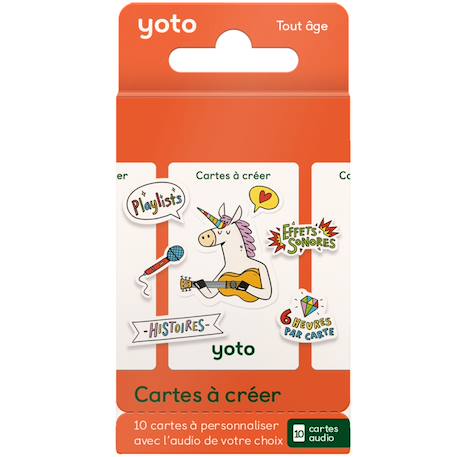 Pack de 10 cartes à créer Orange, blanc 1 - vertbaudet enfant 