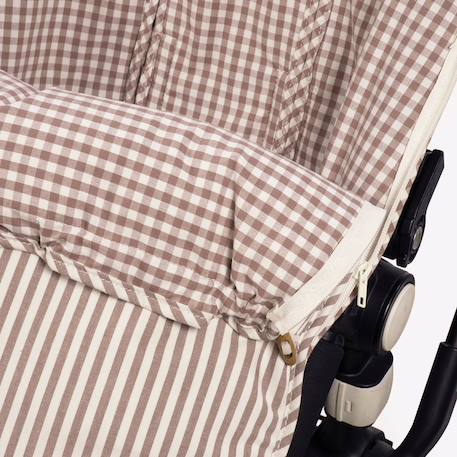 Chancelière mi-saison praliné vichy rayures moka tog 2,5 Marron 4 - vertbaudet enfant 