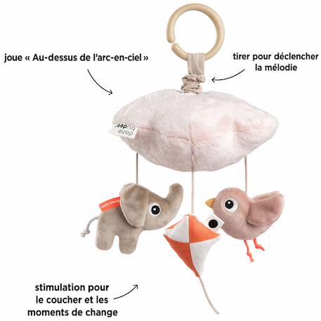 Mobile musical à suspendre playground rose Rose 2 - vertbaudet enfant 
