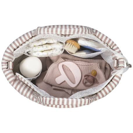 Sac à langer praliné rayures moka Marron 4 - vertbaudet enfant 