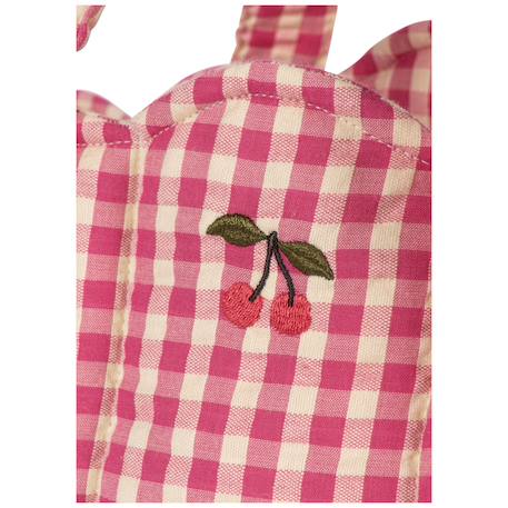 Couffin pour poupée carreaux bubblegum Rose, écru, vert 2 - vertbaudet enfant 