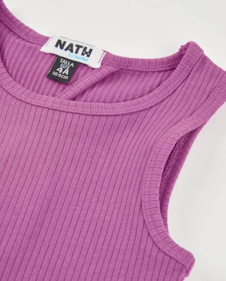 Top fille en maille côtelée Violet 3 - vertbaudet enfant 