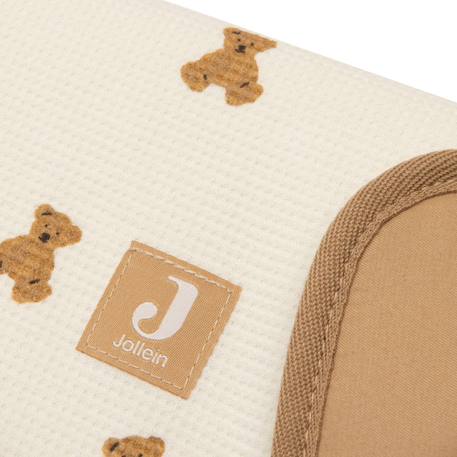 Tapis à langer nomade little waffle mini teddy bear Ecru, marron 5 - vertbaudet enfant 