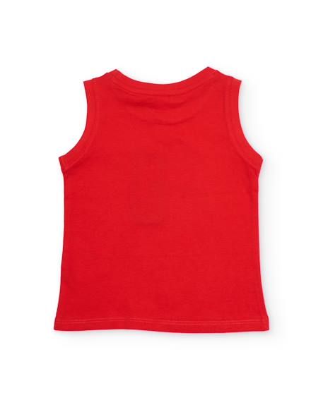 T-shirt garçon en maille avec motif ananas Rouge 2 - vertbaudet enfant 