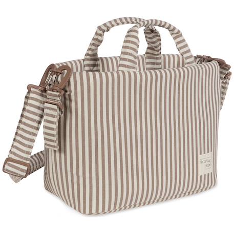 Sac à langer praliné rayures moka Marron 2 - vertbaudet enfant 