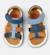Sandales garçon cuir bicho twins Bleu marron 3 - vertbaudet enfant 