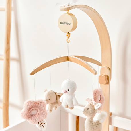Mobile musical fanfan Beige, blanc, rose 3 - vertbaudet enfant 