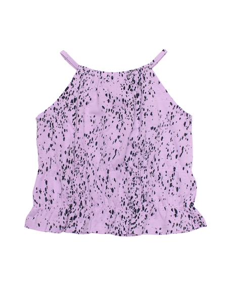 Top fille en maille avec imprimé à pois Violet 2 - vertbaudet enfant 