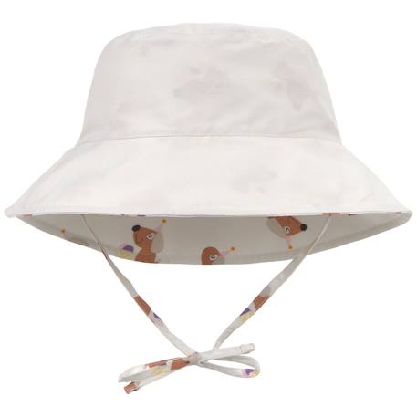 Chapeau anti-uv réversible (7-12 mois) Beige+Blanc+Orange+Vert 7 - vertbaudet enfant 